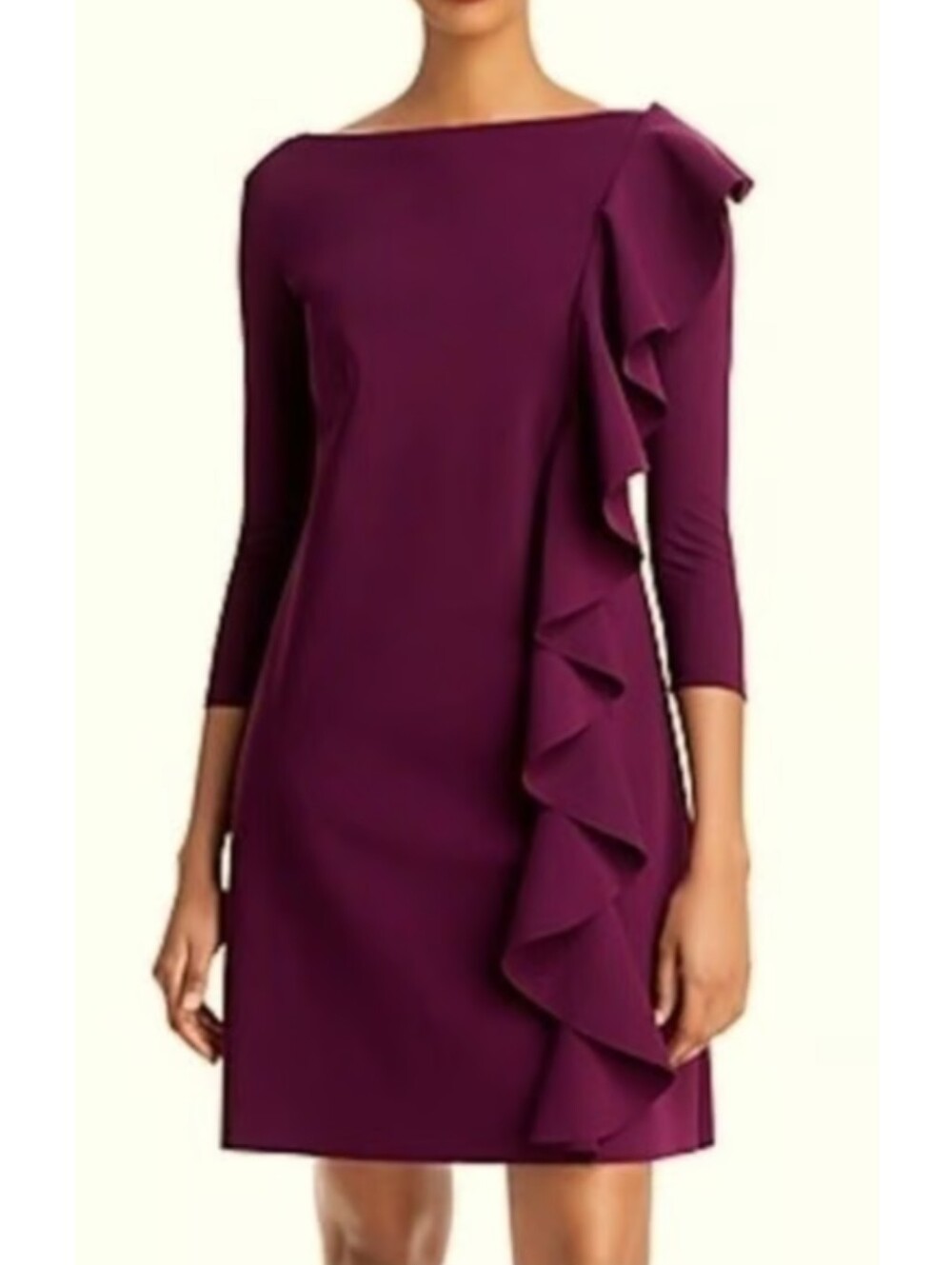 Chiara Boni Side Ruffle Sheath Dress